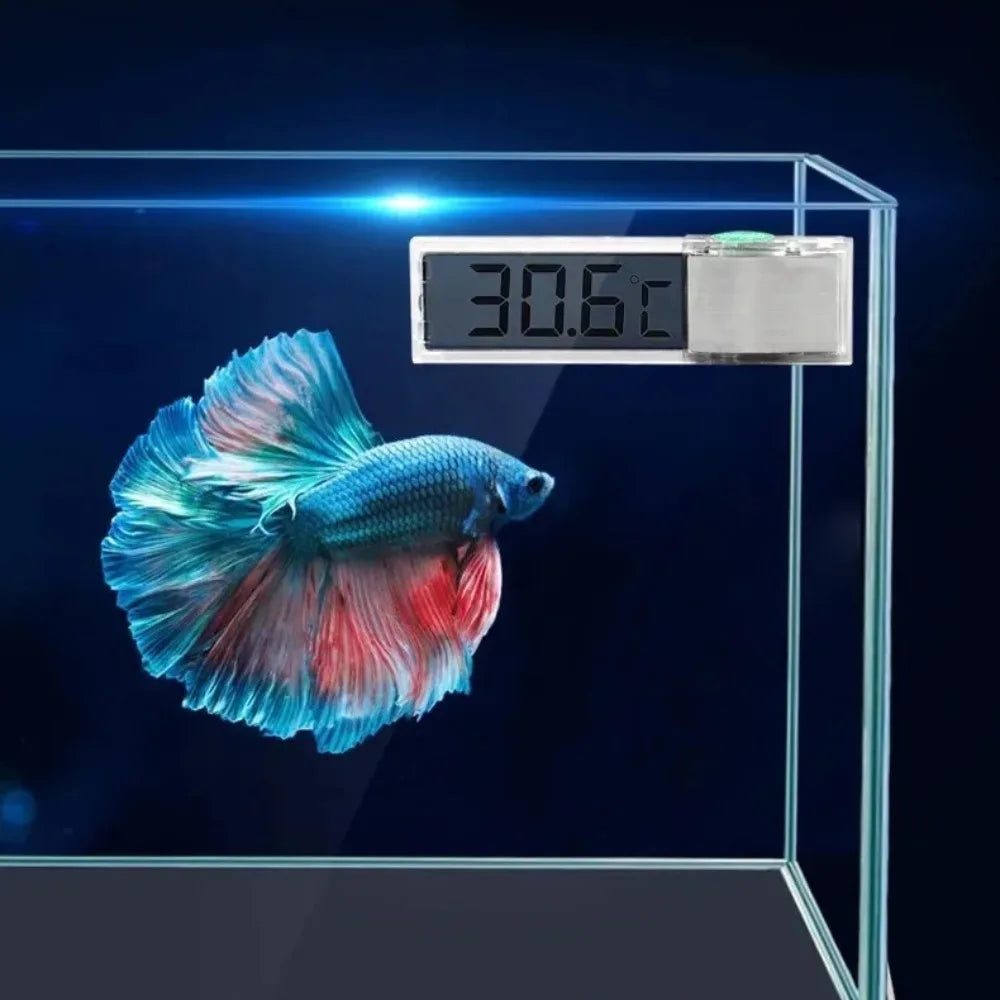 1PC Aquarium Thermometer Electronic LCD Digital Fish Tank Temperature Measurement Fish Tank Temp Meter Aquarium Accessories