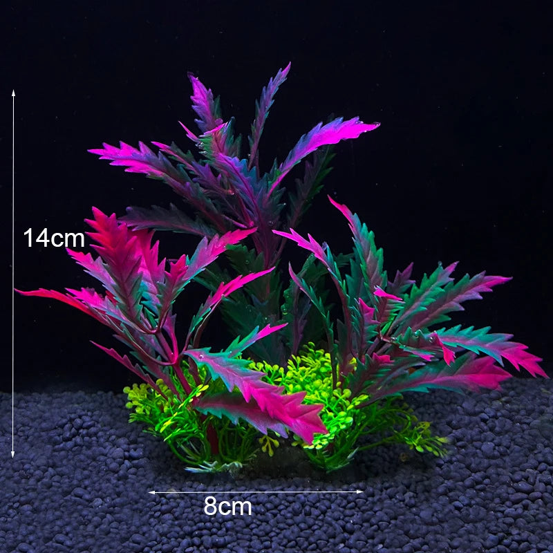 Artificial Aquarium Decor Plants Underwater Water Grass Aquatic Plastic Plants For Fish Tank Aquarium Decorations