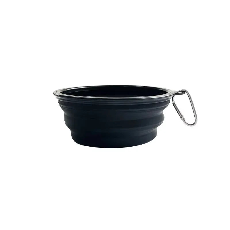 Foldable Silicone Pet Bowl Portable Dog Water Feeding Dish Outdoor Travel Bowl Lightweight Collapsible Bowl For Camping Hiking