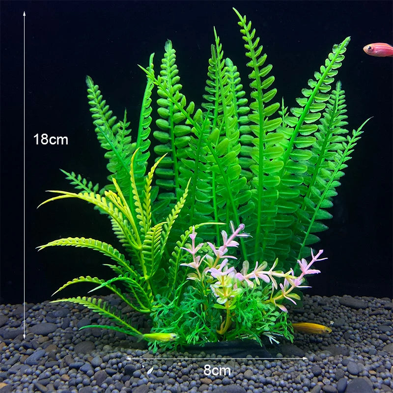 Artificial Aquarium Decor Plants Underwater Water Grass Aquatic Plastic Plants For Fish Tank Aquarium Decorations