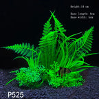 Artificial Underwater Plastic Plants Aquarium Fish Tank Aquatic Fake Shrub Green Water Grass Viewing Simulation Decoration