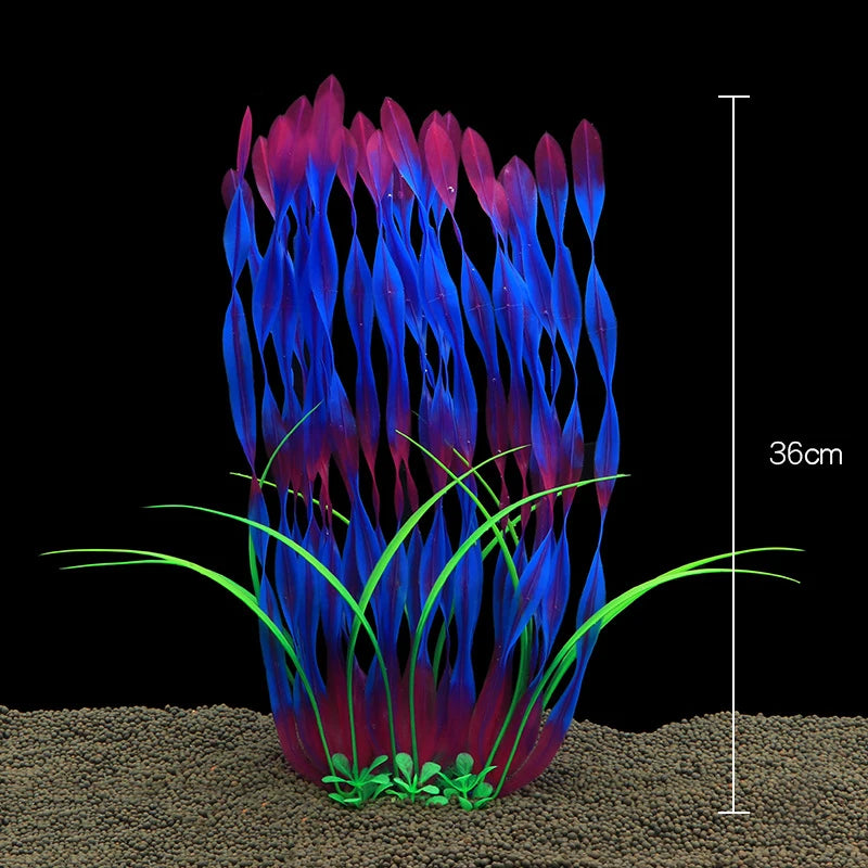 Artificial Aquarium Decor Plants Underwater Water Grass Aquatic Plastic Plants For Fish Tank Aquarium Decorations