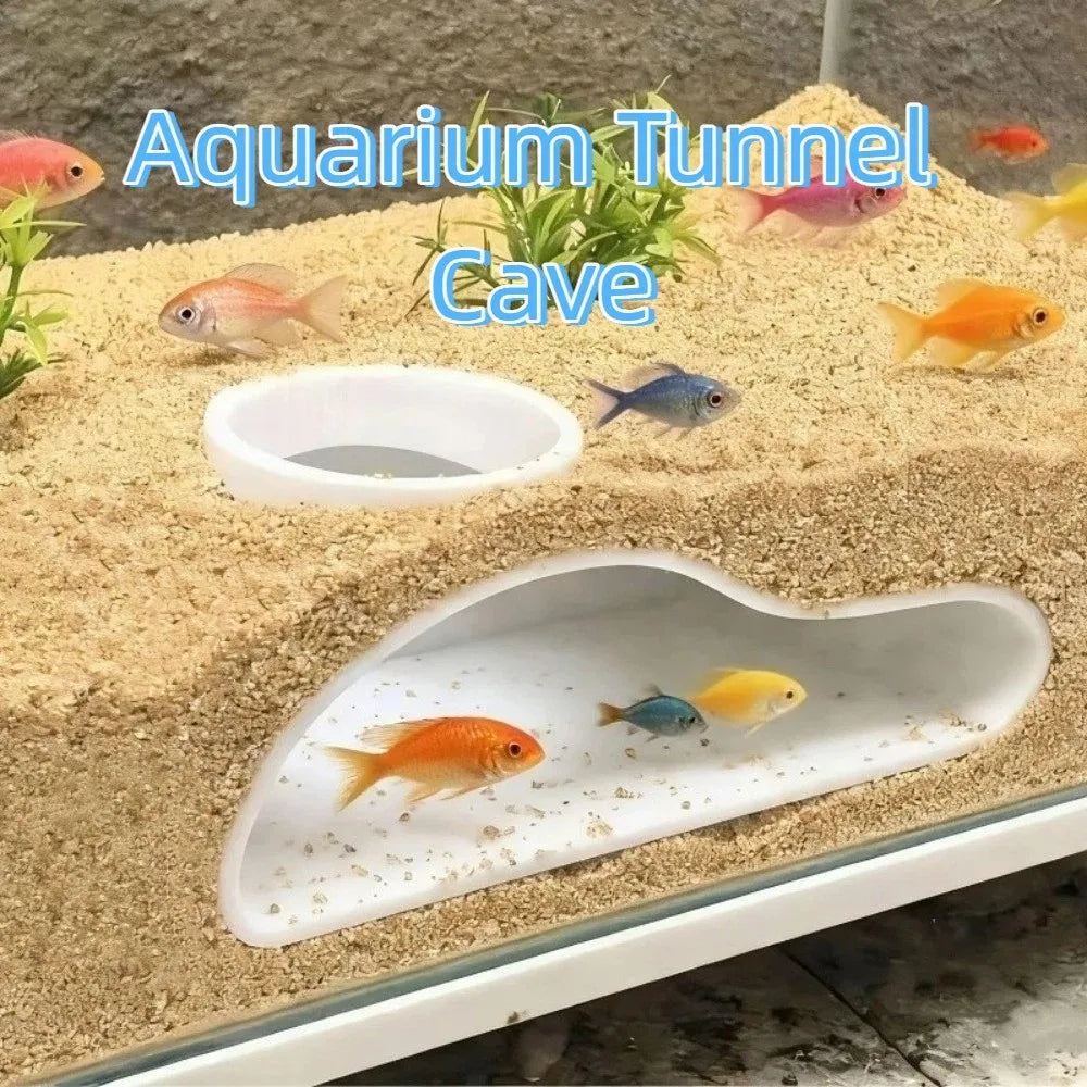 3D Printing Aquarium Tunnel Cave Single Hole Shelter Shrimp Cave Spacious Interior Natural Curve Under Gravel Tunnel