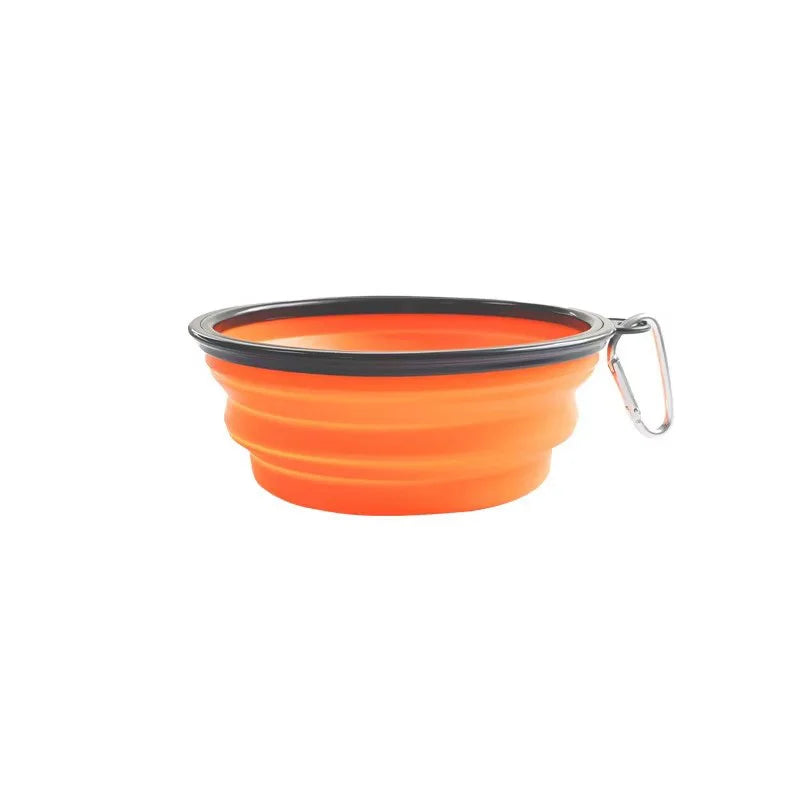 Foldable Silicone Pet Bowl Portable Dog Water Feeding Dish Outdoor Travel Bowl Lightweight Collapsible Bowl For Camping Hiking