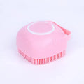 2-In-1 Pet Bath & Massage Brush With Shampoo Storage Silicone Dog Cat Grooming Tool For Puppy Kitten Sensitive Skin