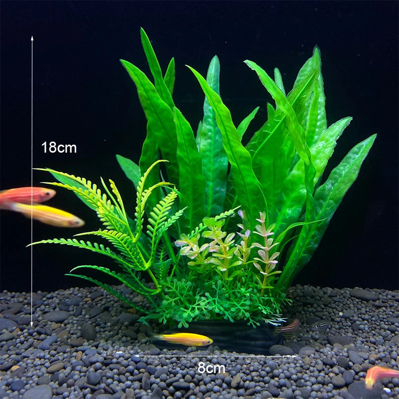 Artificial Aquarium Decor Plants Underwater Water Grass Aquatic Plastic Plants For Fish Tank Aquarium Decorations