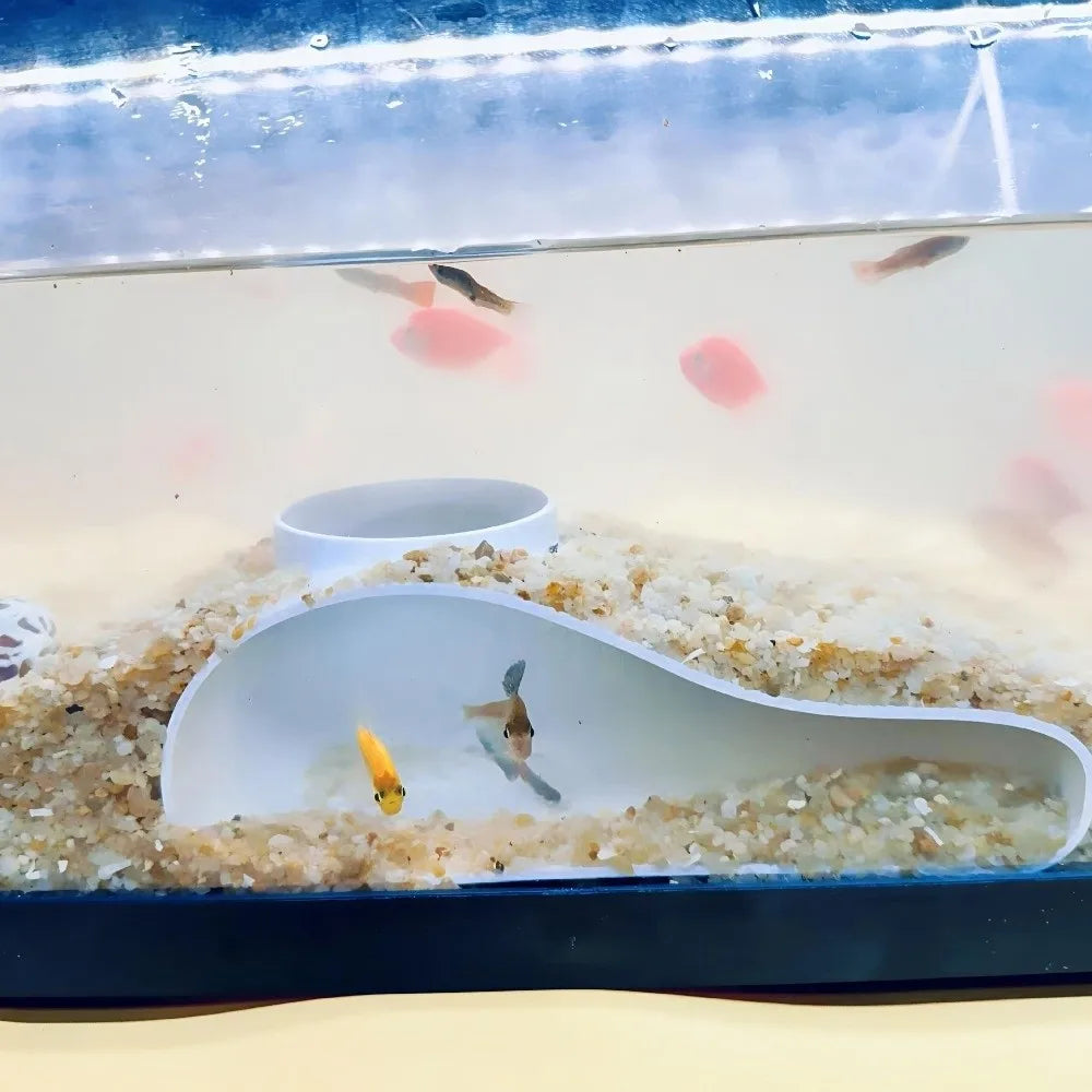 3D Printing Aquarium Tunnel Cave Single Hole Shelter Shrimp Cave Spacious Interior Natural Curve Under Gravel Tunnel