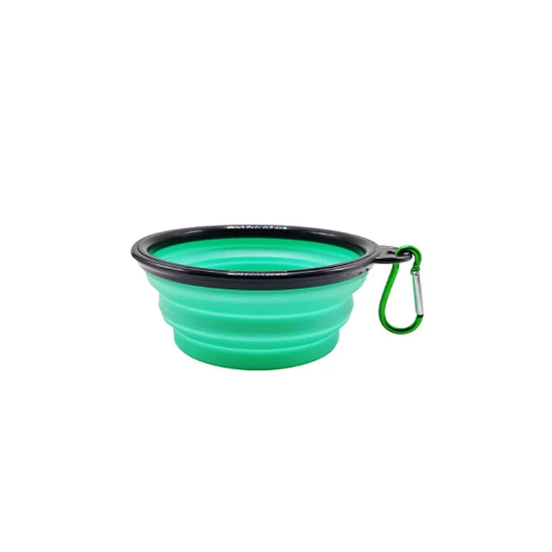 Foldable Silicone Pet Bowl Portable Dog Water Feeding Dish Outdoor Travel Bowl Lightweight Collapsible Bowl For Camping Hiking