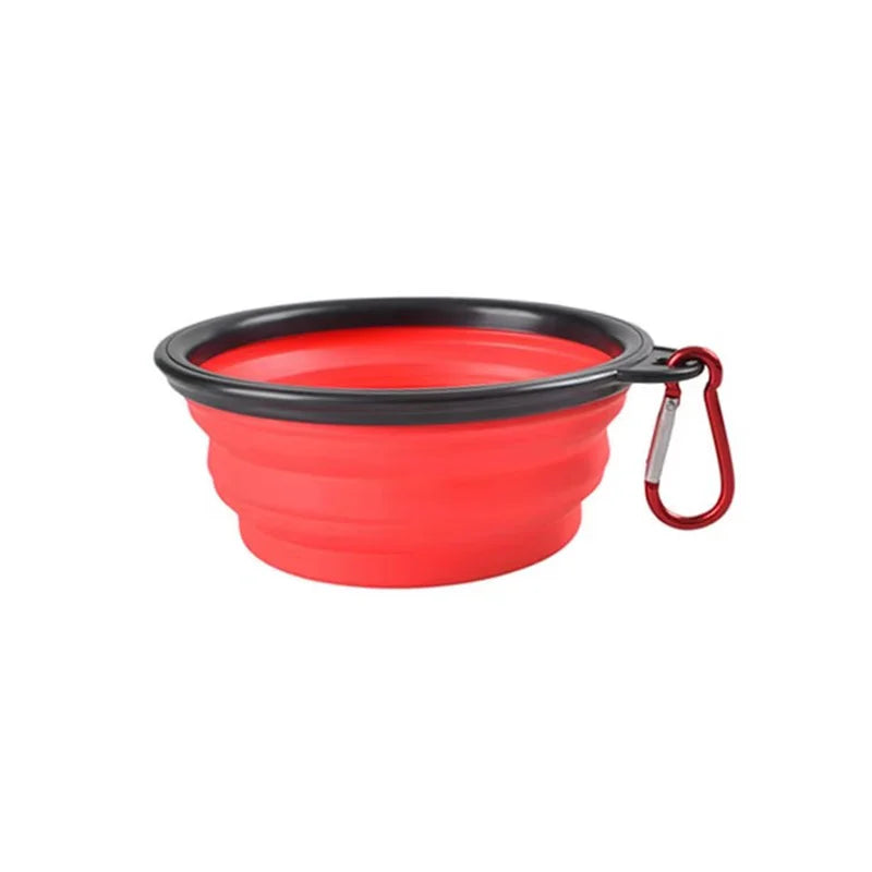 Foldable Silicone Pet Bowl Portable Dog Water Feeding Dish Outdoor Travel Bowl Lightweight Collapsible Bowl For Camping Hiking