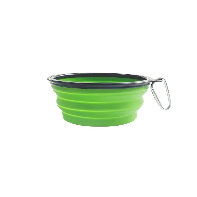 Foldable Silicone Pet Bowl Portable Dog Water Feeding Dish Outdoor Travel Bowl Lightweight Collapsible Bowl For Camping Hiking