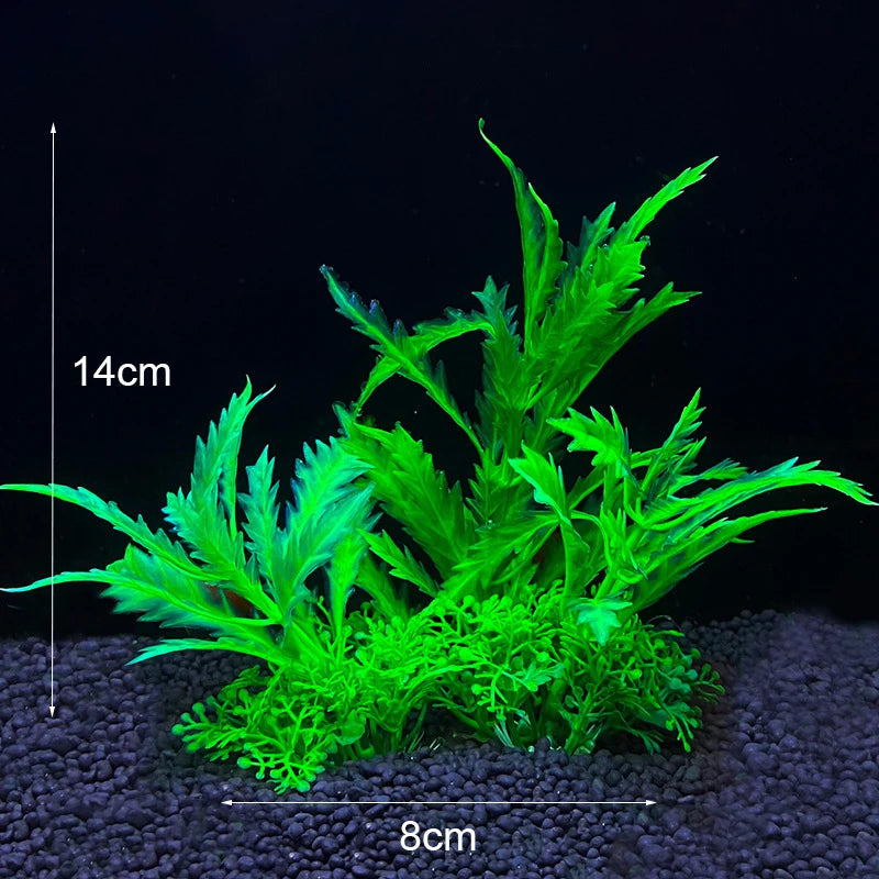 Artificial Aquarium Decor Plants Underwater Water Grass Aquatic Plastic Plants For Fish Tank Aquarium Decorations