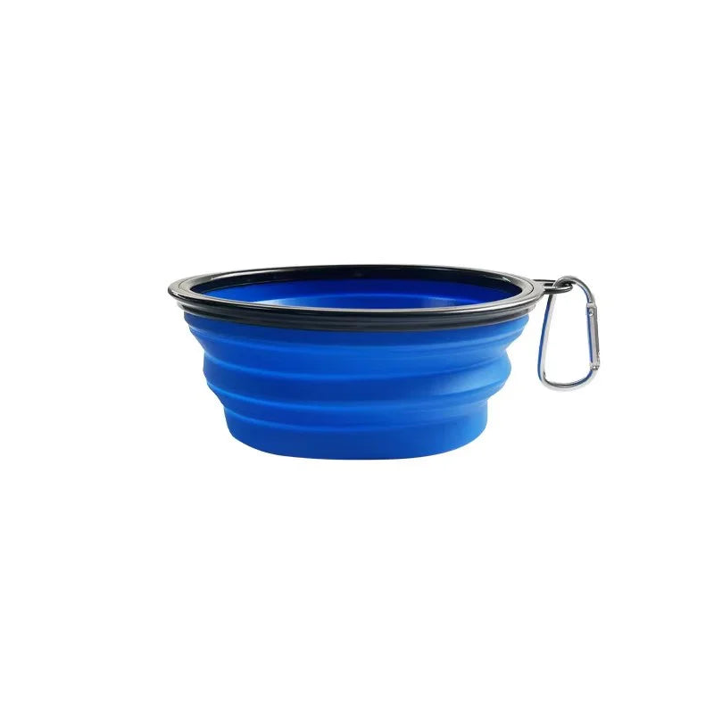 Foldable Silicone Pet Bowl Portable Dog Water Feeding Dish Outdoor Travel Bowl Lightweight Collapsible Bowl For Camping Hiking