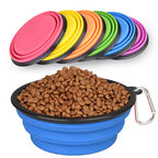 Foldable Silicone Pet Bowl Portable Dog Water Feeding Dish Outdoor Travel Bowl Lightweight Collapsible Bowl For Camping Hiking