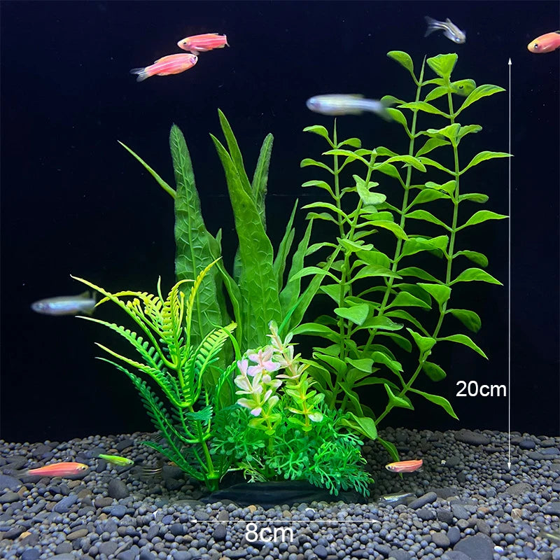 Artificial Aquarium Decor Plants Underwater Water Grass Aquatic Plastic Plants For Fish Tank Aquarium Decorations