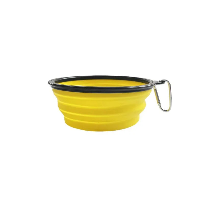 Foldable Silicone Pet Bowl Portable Dog Water Feeding Dish Outdoor Travel Bowl Lightweight Collapsible Bowl For Camping Hiking