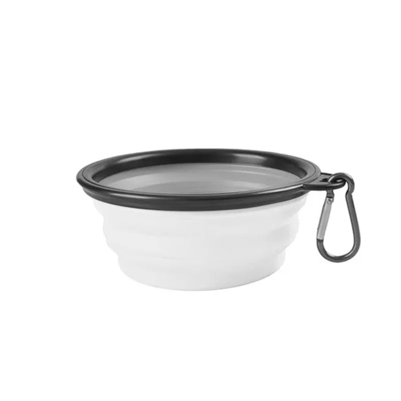 Foldable Silicone Pet Bowl Portable Dog Water Feeding Dish Outdoor Travel Bowl Lightweight Collapsible Bowl For Camping Hiking
