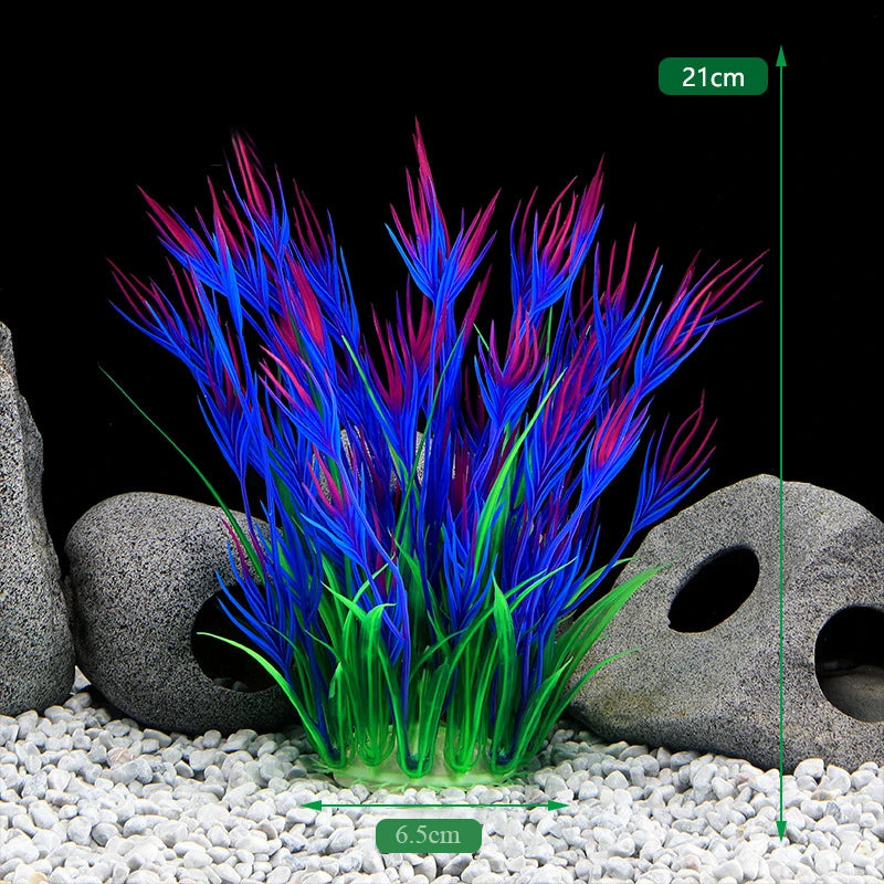 Artificial Aquarium Decor Plants Underwater Water Grass Aquatic Plastic Plants For Fish Tank Aquarium Decorations