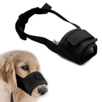 Black Breathable Anti Barking Adjustable Dog Muzzle Nylon Straps Anti Biting Dog Muzzles Cool Pets Accessories