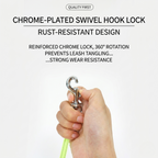 Dual Dog Leash with Anti-Tangle Rotation