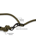 Army Green Running Hands-Free Dog Leash